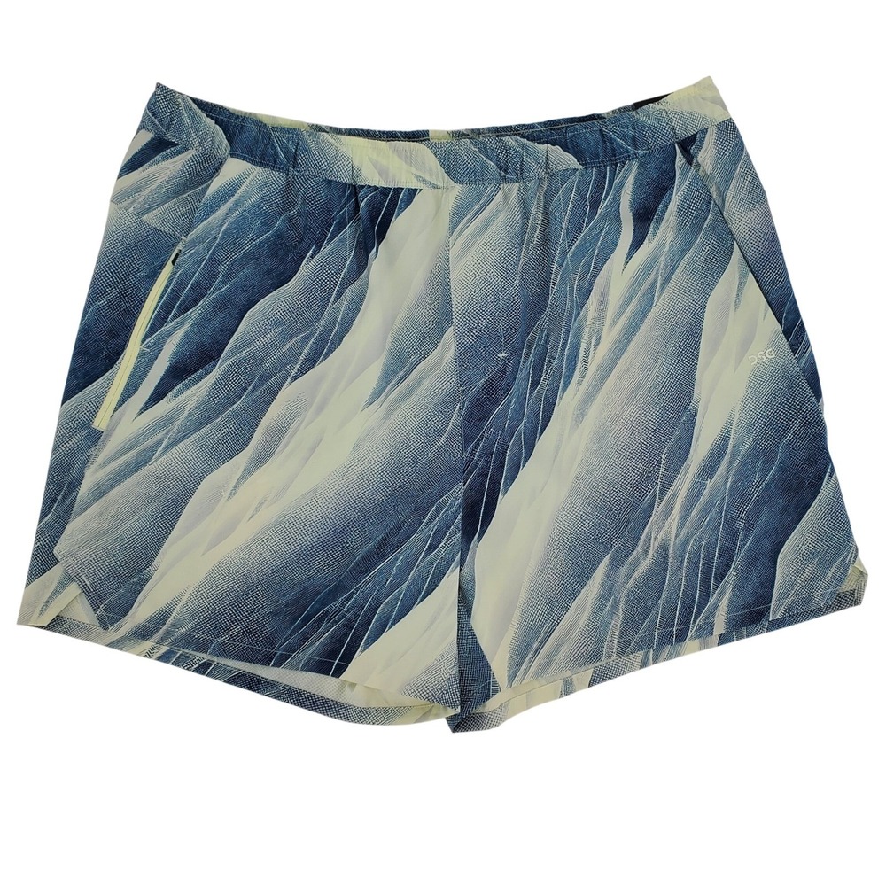 DSG Mens XL Agility Short AI Formations Uni Navy Blue Green Moisture Wicking New